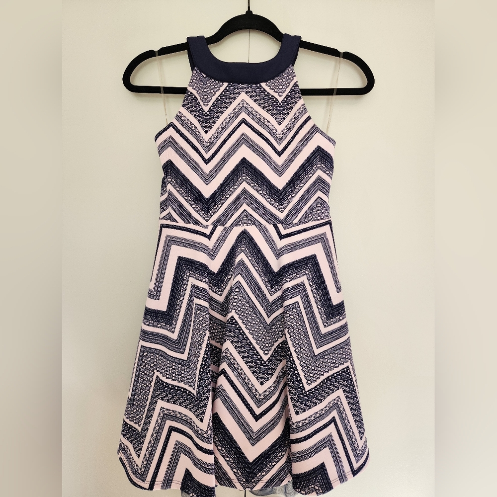 Stylish Pink and Blue Kids Dress